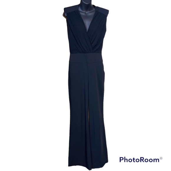 Bebe Satin Sleeveless Romper Jumpsuit - Picture 1 of 4